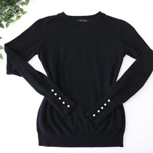 Love Tree Black Pearl Sleeve Detail Sweater